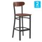 Flash Furniture Barstools - Walnut Wood Seat - Boomerang Back, PK 2 2-XU-DG6V6B-WAL-GG - alternate 8